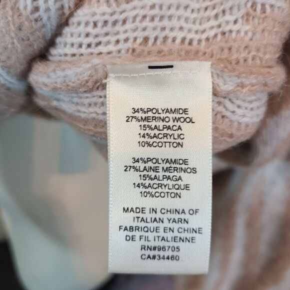 Rebecca Taylor Tiger Stripe Merino Wool Blend Sweater Size XL - Picture 5 of 5